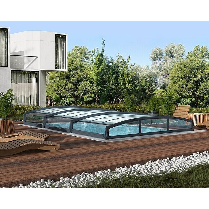 Palram – Canopia Cubierta para piscina Majorca (Específico para: Piscina, L x An: 600 x 400 cm, Aluminio) | BAUHAUS
