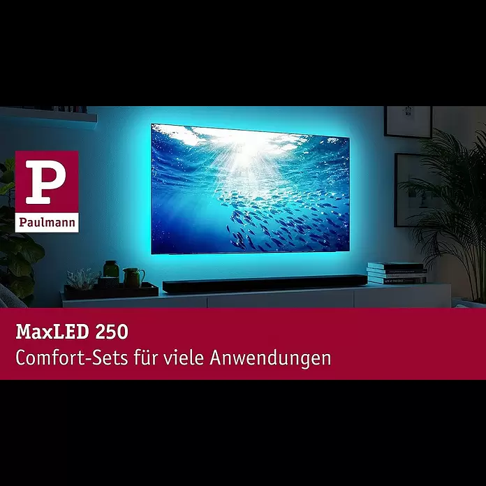 Paulmann LED-Band Comfort Set - Länge: 100 cm, Lichtfarbe: Warmweiß, 9 W - MaxLED 250 - die Comfort-Set fr jeden Anwendungsfall