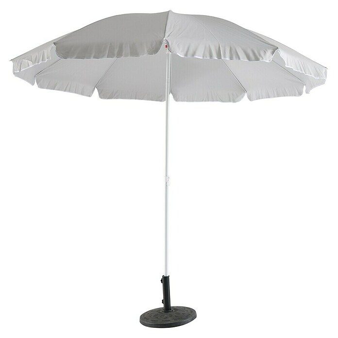 Sunfun Balkonschirm (Lichtgrau, Durchmesser: 250 cm)