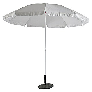 Sunfun Balkonschirm rund Provence II (Lichtgrau, Durchmesser Bespannung: 250 cm)