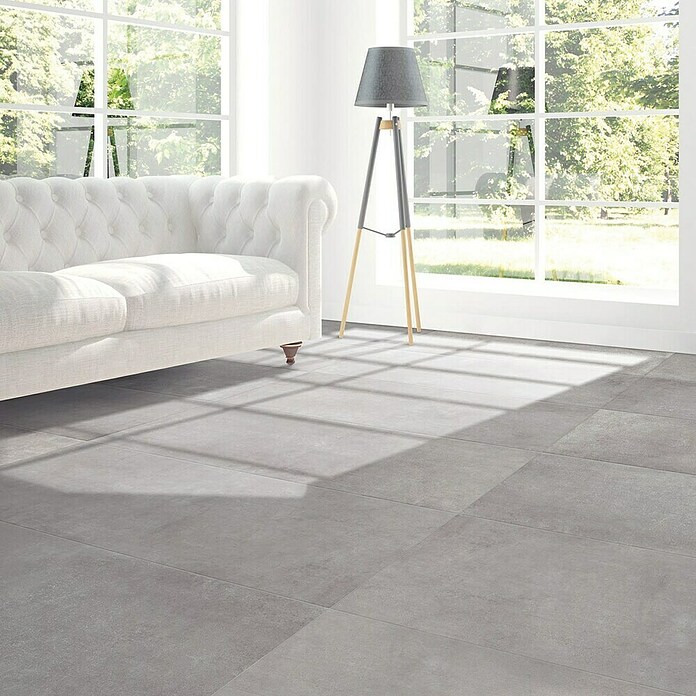 Feinsteinzeugfliese Rimini (60 x 120 cm, Grigio, Matt) | BAUHAUS