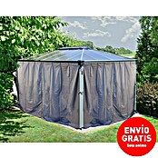 Palram – Canopia Cenador con cortinas Martinique (An x Pr: 300 x 430 cm, Color del armazón: Antracita, Aluminio) | BAUHAUS