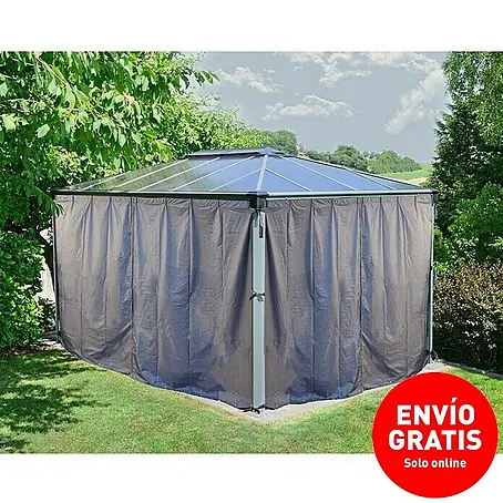 Palram – Canopia  Pérgola estándar con cortinas Martinique
