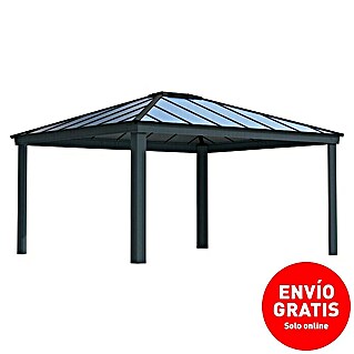 Palram – Canopia Cenador Dallas (An x Pr: 422 x 484 cm, Material del armazón: Aluminio, Antracita)
