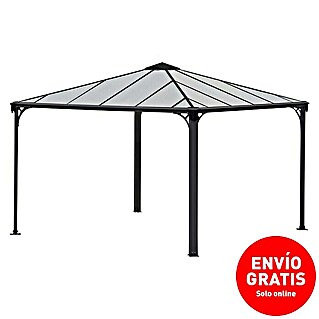 Palram – Canopia Pérgola Palermo (An x Pr: 360 x 360 cm, Material del armazón: Aluminio, Gris)