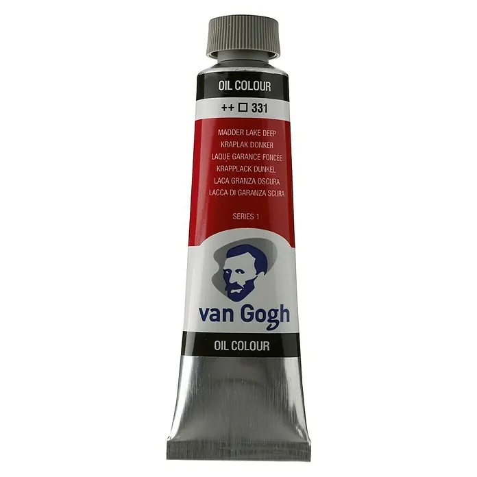 Talens Van Gogh Pintura al óleo - Laca granza oscura, 40 ml, Tubo - Pintura al óleo Van Gogh, tono Madder Lake Deep ++ 331, para artistas y proyectos creativos.