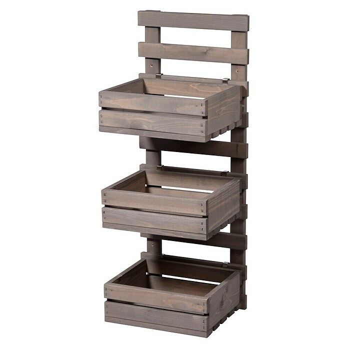 Dobar Holzregal (L x B x H: 29,5 x 26,5 x 74,5 cm, Grau) | BAUHAUS