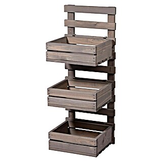 Dobar Holzregal (L x B x H: 29,5 x 26,5 x 74,5 cm, Grau)