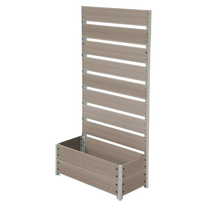 Dobar Pflanzkasten (Außenmaß (L x B x H): 72 x 33 x 137 cm, Verbundwerkstoff, Dunkelbraun) | BAUHAUS