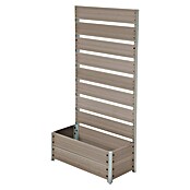Dobar Pflanzkasten (Außenmaß (L x B x H): 72 x 33 x 137 cm, Verbundwerkstoff, Dunkelbraun) | BAUHAUS