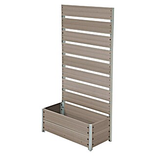 Dobar Pflanzkasten (Außenmaß (L x B x H): 72 x 33 x 137 cm, Verbundwerkstoff, Dunkelbraun)