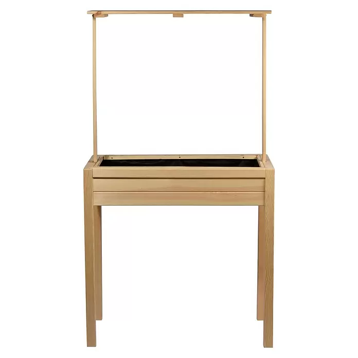 Dobar Hochbeet - 80 x 40 x 145 cm, Holz, Natur - Hochbeet aus hellem Holz mit hohem rechteckigem Rahmen.