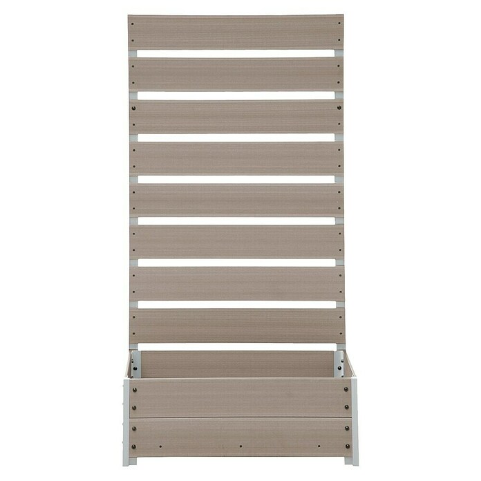 Dobar Pflanzkasten (Außenmaß (L x B x H): 72 x 33 x 137 cm, Verbundwerkstoff, Dunkelbraun) | BAUHAUS