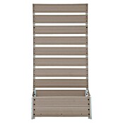 Dobar Pflanzkasten (Außenmaß (L x B x H): 72 x 33 x 137 cm, Verbundwerkstoff, Dunkelbraun) | BAUHAUS