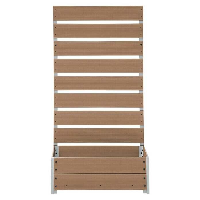 Dobar Pflanzkasten (Außenmaß (L x B x H): 72 x 33 x 137 cm, Verbundwerkstoff, Teak) | BAUHAUS