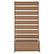 Dobar Pflanzkasten (Außenmaß (L x B x H): 72 x 33 x 137 cm, Verbundwerkstoff, Teak) | BAUHAUS
