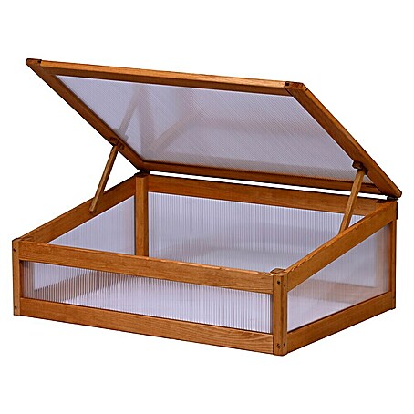 Dobar Frühbeet-Aufsatz Kubus 2.0 (L x B x H: 76 x 56 x 28 cm, Hellbraun)