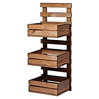 Dobar Holzregal (L x B x H: 29,5 x 26,5 x 74,5 cm, Braun)