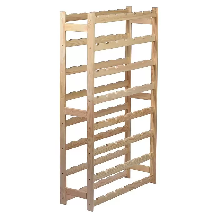 Dobar Weinregal - L x B x H: 72 x 25 x 117,5 cm, Anzahl Flaschen: 56 Stk., Natur - Weinregal aus Naturholz mit vielen Fächern zur horizontalen Lagerung von Weinflaschen.