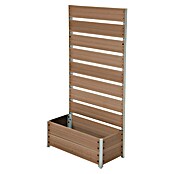 Dobar Pflanzkasten (Außenmaß (L x B x H): 72 x 33 x 137 cm, Verbundwerkstoff, Teak) | BAUHAUS