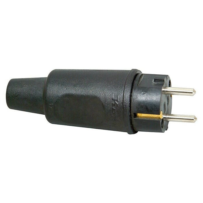 UniTEC Utikač za kabel (250 V, 16 A, IP44, Crna, Zaštita od savijanja kabela)