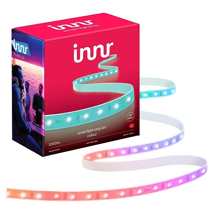 Innr Lighting LED-Band Smart Flex Colour mit LED-Driver (Länge: 4 m, Lichtfarbe: RGBW, 24 W, 1.000 lm - 2.000 lm, 220 V - 240 V) | BAUHAUS