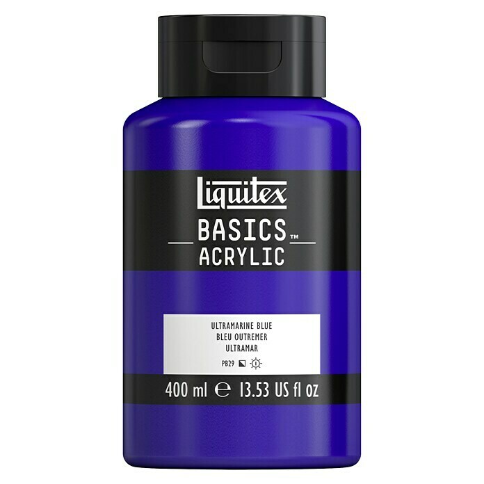 Liquitex Basics Acrylverf (Ultramarijnblauw, 400 ml, Fles)