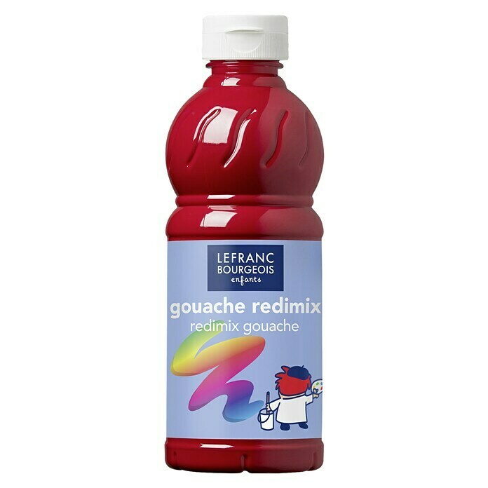 Lefranc & Bourgeois Gouachefarbe RedimixPrimärrot, 500 ml, Flasche Front View