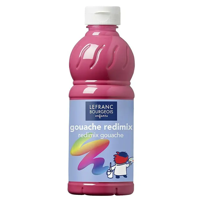 Lefranc & Bourgeois Gouachefarbe Redimix - Tyrischrosa, 500 ml, Flasche - LEFRANC BOURGEOIS Gouache Redimix: Die hochwertige, gebrauchsfertige Gouachefarbe in einer praktischen Flasche für Kinder und kreative Köpfe.