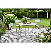 Sunfun Gartenmöbel-Set Solo/Sarah (5 -tlg., Aluminium/Sintered Stone/Textilen, Light-Greige, Klappbar) | BAUHAUS