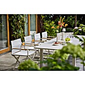 Sunfun Maja Gartentisch Stone (L x B x H: 300 x 100 x 74 cm, Tischplatte aus Stein, Ausziehbar, Light-Greige) | BAUHAUS