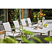 Sunfun Maja Gartentisch Stone (L x B x H: 300 x 100 x 74 cm, Tischplatte aus Stein, Ausziehbar, Light-Greige) | BAUHAUS