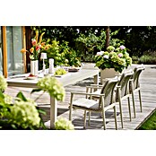 Sunfun Maja Gartentisch Stone (L x B x H: 300 x 100 x 74 cm, Tischplatte aus Stein, Ausziehbar, Light-Greige) | BAUHAUS
