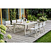 Sunfun Maja Gartentisch Stone (L x B x H: 300 x 100 x 74 cm, Tischplatte aus Stein, Ausziehbar, Light-Greige) | BAUHAUS