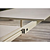 Sunfun Solo Gartentisch (L x B x H: 230 x 100 x 76,5 cm, Aluminium, Sintered Stone, Light-Greige, Ausziehbar) | BAUHAUS