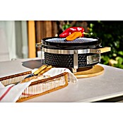 Kingstone Holzkohlegrill Kamado Tischgrill (Durchmesser Grillfläche: 29,5 cm, Schwarz) | BAUHAUS