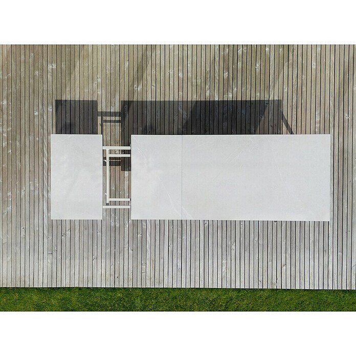 Sunfun Gartenmöbel-Set Solo/Maja (12 -tlg., Aluminium/Sintered Stone/Textilen, Light-Greige, Ausziehbar) | BAUHAUS