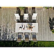 Sunfun Solo Gartentisch (L x B x H: 230 x 100 x 76,5 cm, Aluminium, Sintered Stone, Light-Greige, Ausziehbar) | BAUHAUS