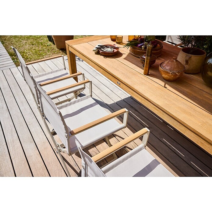 Sunfun Solo Gartenstuhl (Aluminium, Klappbar, Light-Greige, B x T x H: 56 x 51 x 83,5 cm) | BAUHAUS