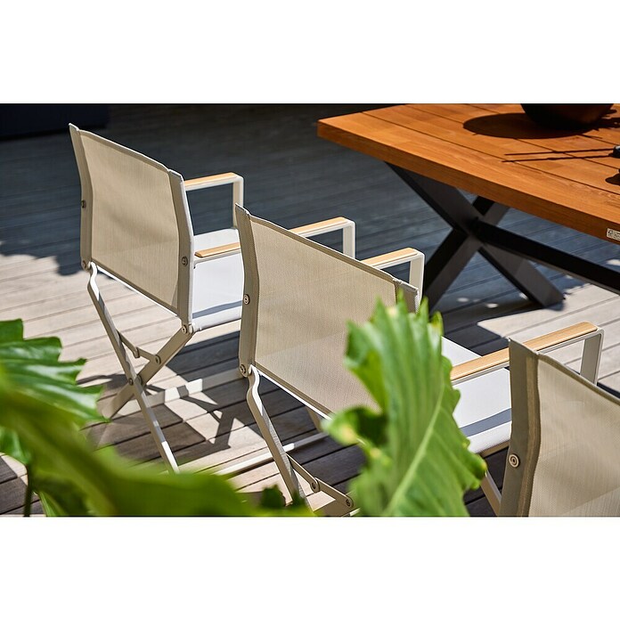 Sunfun Solo Gartenstuhl (Aluminium, Klappbar, Light-Greige, B x T x H: 56 x 51 x 83,5 cm) | BAUHAUS