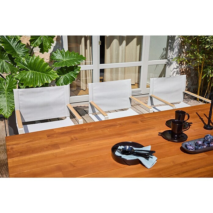 Sunfun Solo Gartenstuhl (Aluminium, Klappbar, Light-Greige, B x T x H: 56 x 51 x 83,5 cm) | BAUHAUS