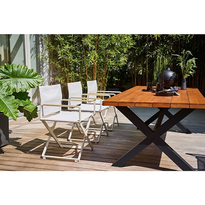 Sunfun Solo Gartenstuhl (Aluminium, Klappbar, Light-Greige, B x T x H: 56 x 51 x 83,5 cm) | BAUHAUS