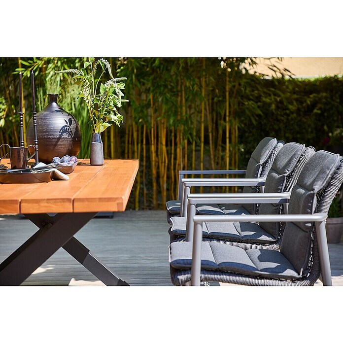 Sunfun Solo Gartensessel Rope (B x T x H: 67 x 63 x 85 cm, Night-Grey, Stapelbar) | BAUHAUS