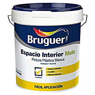 Bruguer Pintura para paredes y techos Espacio Interior (Blanco, Mate, 4 l)