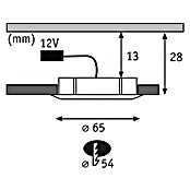 Paulmann LED-Einbauleuchten-Set (Chrom, 2 Stk., Lichtfarbe: Warmweiß, 3 000 K) | BAUHAUS