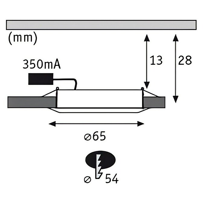 Paulmann LED-Einbauleuchten-Set (Weiß matt, 2 Stk., Lichtfarbe: Warmweiß, 3 000 K) | BAUHAUS