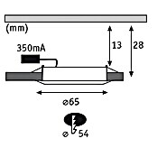 Paulmann LED-Einbauleuchten-Set (Weiß matt, 2 Stk., Lichtfarbe: Warmweiß, 3 000 K) | BAUHAUS