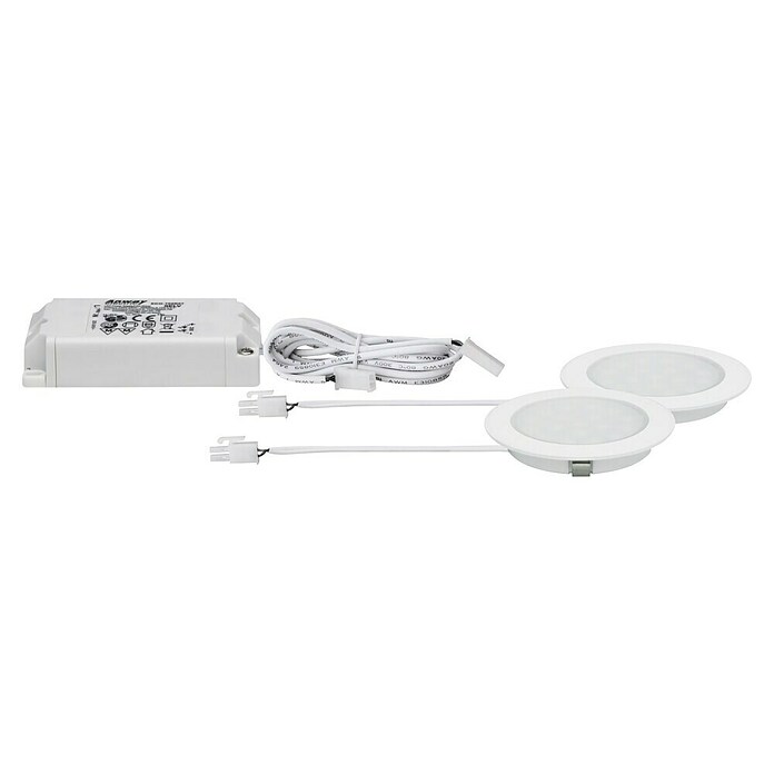 Paulmann LED-Einbauleuchten-Set (Weiß matt, 2 Stk., Lichtfarbe: Warmweiß, 3 000 K) | BAUHAUS