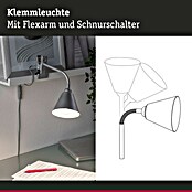 Paulmann Klemmleuchte Vitis (20 W, Grau, Höhe: 370 mm) | BAUHAUS