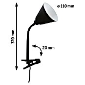 Paulmann Klemmleuchte Vitis (20 W, Schwarz, Höhe: 370 mm) | BAUHAUS